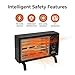Comfort Zone Portable Indoor Radiant Space Heater, 1500 watts, Adjustable Thermostat, All Metal Body, Wire Element, Overheat Protection, Radiant Heat, Ideal for Home, Garage, or Workshop, Black