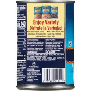 Bush's Best Refried Beans Traditonal Pinto, Source Of Plant Based Protein And Fiber, Low Fat, Gluten Free, 16 Oz #TOP5