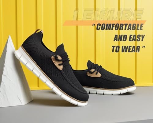 Image of Men's Walking Boat Shoes Slip On Casual Loafers Non Slip Comfortable Lightweight Work Driving Shoes
