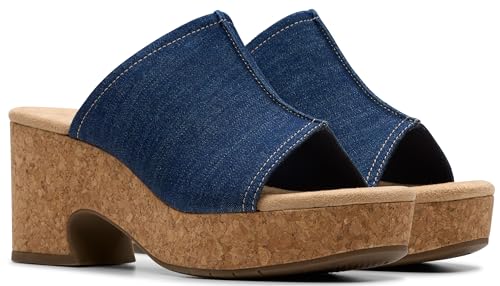 Image of Clarks Women's Nerisa Vine Cork Heeled Sandal | Casual Sandals
