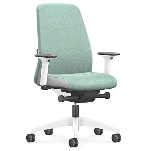 Interstuhl Bürostuhl Every Interior Edition – ergonomischer Schreibtisch- und Gaming-Stuhl – Lordosenstütze für gesünderes Sitzen – vereint gesundes und aktives Sitzen (Türkis | Weiß)