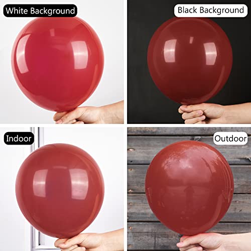 PartyWoo Ruby Red Balloons, 50 pcs 12 Inch Dark Red Balloons, Maroon Balloons for Balloon Garland or Balloon Arch as Birthday Party Decorations, Wedding Decorations, Baby Shower Decorations, Red-Y75 - 4