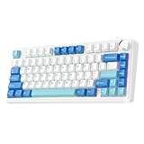 Clavier Ergonomique Élégant : Faites de ce clavier au profil Cherry votre assistant ergonomique pour naviguer dans le monde numérique, en oubliant les tensions du poignet et la fatigue des doigts. Avec une hauteur avant réduite à 2 cm et un angle de frappe réglable sur 3 positions (5, 7,3 et 9,7 degrés), le F75 Ultra s'incline selon votre confort. La structure Gasket souple et les 5 couches de rembourrage intérieures éliminent la dureté de chaque frappe pour une saisie agréable, tandis que la plaque PC flex-cut fléchit sous la pression pour un soutien optimal des doigts, que vous soyez un dactylographe léger ou lourd.