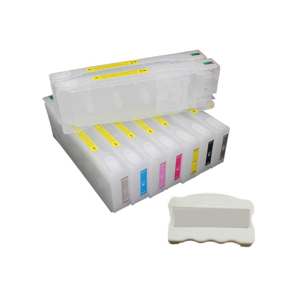 700 ml nachfüllbare Tintenpatrone T6361 T6362 T6363 T6364 T6365 T6366 | Easy Install | Kompatibel mit der Serien Pro7910 7900 9910 9900 für Integration und(Cartridge w resetter)