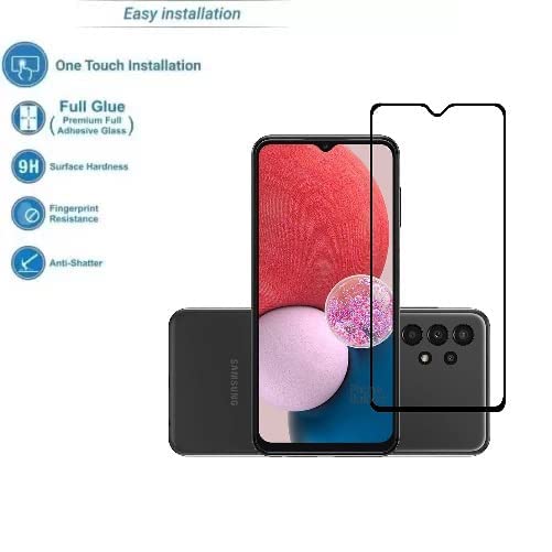 Image of Screen Protector for Samsung Galaxy A13 4G (Black) Tempered Glass Edge-to-Edge 6D Screen Guard with Installation Kit