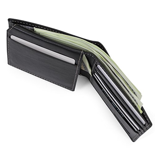 Carteira masculina Timberland de couro com bolso flip, Black (Blix), tamanho único
