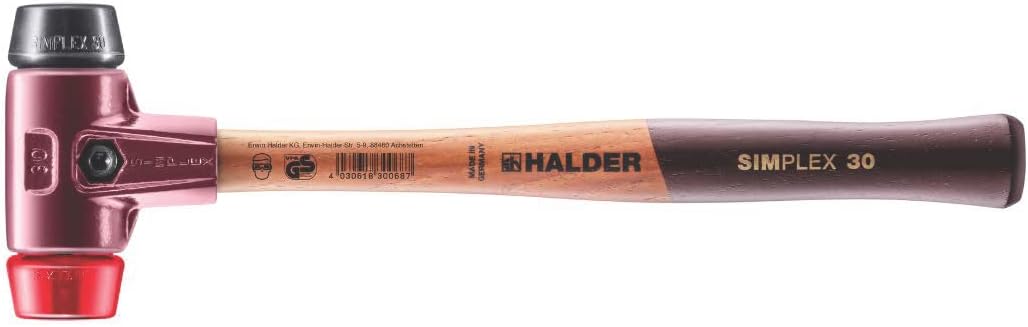 Halder USA - Simplex Mallet with Black Rubber and Red Plastic Inserts (3026.03)