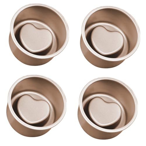 Unomor Diy Heart Tart Mould Heart Layers Mold Carbon Steel Cake Mould Set for Baking