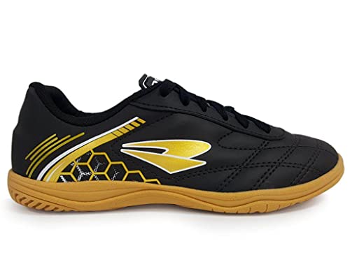 Chuteira Futsal Infantil Dray Preto+amarelo 36