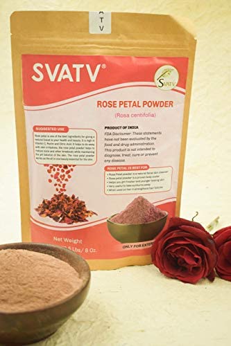 Miniatura 6 de SVATV Polvo de pétalos de rosa para aclarar la piel e imperfecciones, mascarilla exfoliante facial y para el cabello, para iluminar la piel