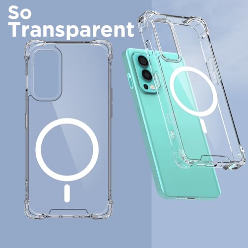Image of Pikkme Back Cover for OnePlus Nord 2 5G Mag-Safe Shockproof PC + TPU Protective Case Magnetic Support Bumper Case (Transparent Mag-Safe)