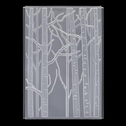 Nqeuepn 1026498 3D Embossing Folders, 6.42X4.53In Branches Embossed Template Embossing Plates Elaborate Textured Embossing Stencils cover