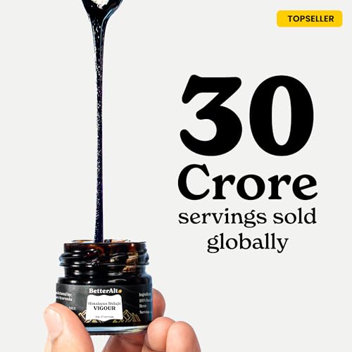 Better Alt Shilajit/Shilajeet Resin 20g, 300mg/serving| 100% Pure Himalayan Shilajit with 87 Trace Minerals| 100% Ayurvedic| Boosts Strength,Stamina & Energy| Helps muscle recovery|Rich in Fulvic Acid