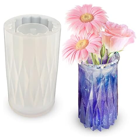 Tuxuzal Vase Silikonform Vase Epoxidharz Form Gießform DIY Vases Harz Formen Cover