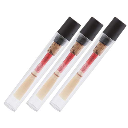 F Fityle Pacote com 3 palhetas de oboé feitas à mão com caixa de plástico