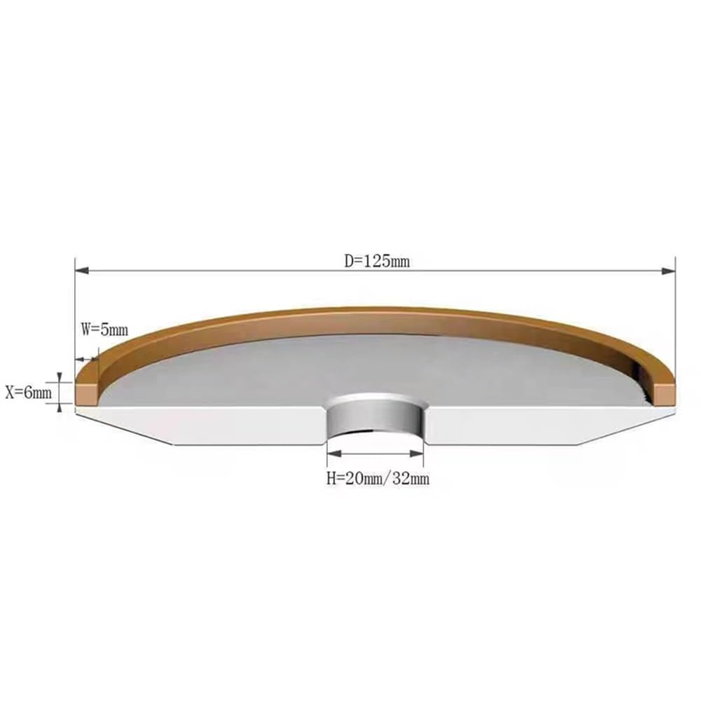 Diamentowe brzeszczoty do pił, 125x20/32mm, szlifierka z węglika spiekanego, tarcza tnąca wolframu, narzędzie do frezowania kątowego(125x32x3.6x6mm)