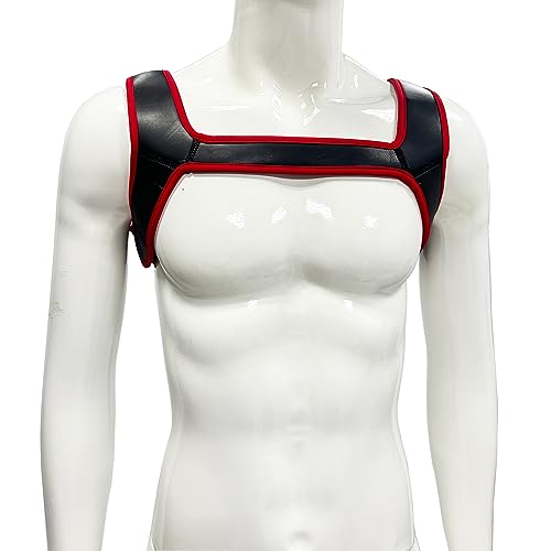 ZUYPSK Mens Double Shoulder Strap Body Chest Harness Belt Muscles Protector Cosplay Costume4