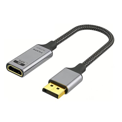 Câble DisplayPort 1.4 vers HDMI 2.1 tressé 8K 60Hz 0,2 m pour Blu-ray