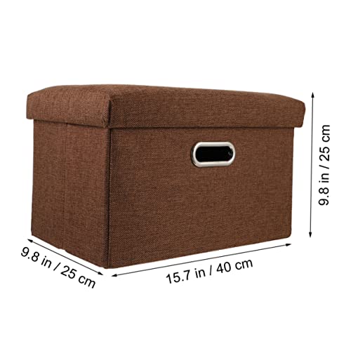 Tabouret avec rangement boîte polyvalente coffre à vêtements - 3