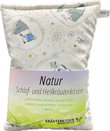 Natur Schlaf- und Heilkräuterkissen, gefüllt mit 100% Natur, ca.25x20 cm. Design Nr. 70.1