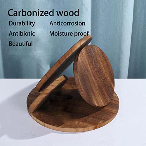 Rustic Rope Towel Ring For Bathroom, Hand Towel Holder And Dark Brown Wood Backing , Wall-Mounted Nautical Style Coastal Rope For Beach Themed Bathroom Decor #TOP3