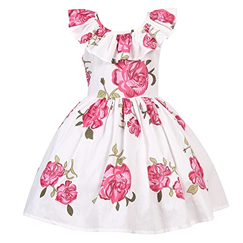 Image of Alina Enterprises Cotton Floral Digital Printed Girl's Frock for Summer