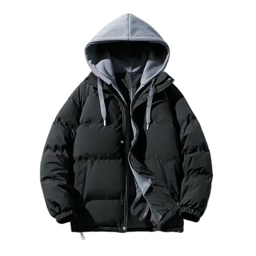 Chaqueta de invierno de dos piezas con capucha térmica abrigo grueso hombre