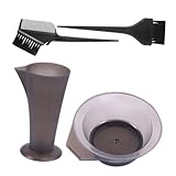 ABOOFAN Haarfärbe Satz Kunststoff Klein mit Pinsel Messbecher Aufbewahrungsbeutel für Zuhause Salon Haarfärbeschale Haarfärbemittel Zubehör