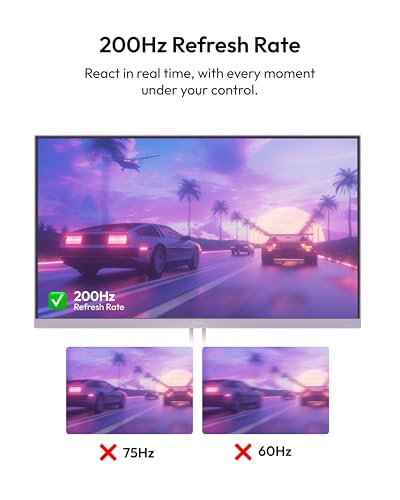 Image of Pixio Two PX248 Wave Purple 24 inch 200Hz FHD 1080p Resolution Fast IPS Panel 1ms GTG Response Time Gaming Monitor and PS1D Wave Purple Dual Monitor Arm - Fits up to 32 inches and 19.8lbs