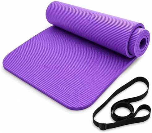 Non Slip Yoga Mat, Extra Thick TPE Exercise Mats for Home Workout...