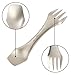Core Element 100% TITANIUM SPORK 3-in-1 Lightweight Bushcraft Eco-friendly Durable Spoon-Fork-Knife Survival Utensil Tool for Camping, Backpacking, Travel (Pack of 1)