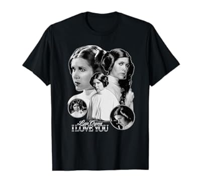 Star Wars Leia Organa I Love You Black & White Portrait Camiseta | Ya disponible en tu tienda friki favorita! En mundofriki.es! Star Wars Leia Organa I Love You Black & White Portrait Camiseta | Ya disponible en tu tienda friki favorita! En mundofriki.es!