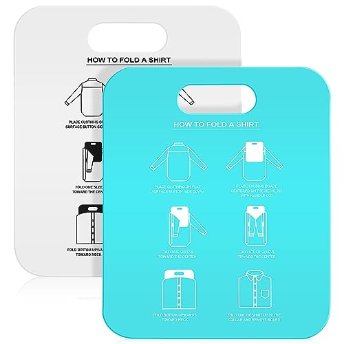 Angoily Folding Board for Shirt 2 Pack T-Shirt Folder Clothing Folding Easy to Use Tidy Laundry