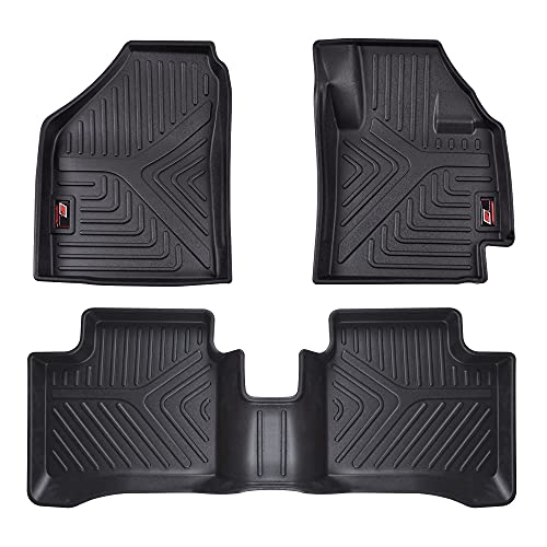 Image of GFX TPV Car Floor Mats Premium Life Long Foot Mats | Compatible with Dzire (2012 to 2019) / Swift (2011 to 2017) Onwards | Waterproof, Anti-Slip, All-Weather, Durable & Easy to Clean Car Mats, Black