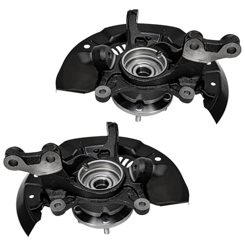 Image of Detroit Axle - FWD Front Steering Knuckles & Hub Bearings Struts Springs Rear Shocks Sway Bars Kit Replacement for 2011-2014 Toyota Sienna 3.5L