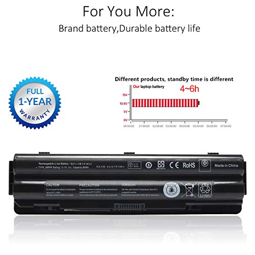 Solice New R795X Xps L702X L502X L501X Laptop Battery Compatible With Dell Xps 17 L701X Xps 14 L401X,Fit: 312-1123 312-1127 453-10186 J70W7 Jwphf Whxy3 [11.1V 90Wh]-12 Months Warranty #TOP5