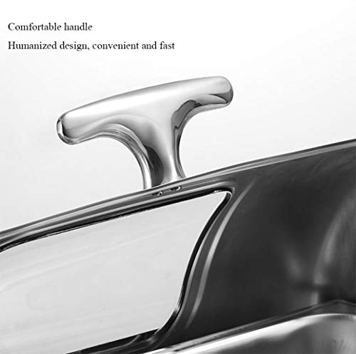 HSBAIS Speisenwärmer Buffetwärmer, Rechteckig Wärmebehälter Full Size Chafing Dish mit Deckel Rechaud für Catering… – Bild 3