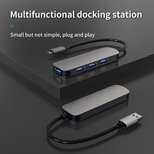 4-Port Usb 3.0 Hub With 5 Gbps Usb Splitter For Laptop Macbook, Mac Pro, Mac Mini, Imac, Surface Pro, Xps, Pc (4 In1 Type-A) #TOP3