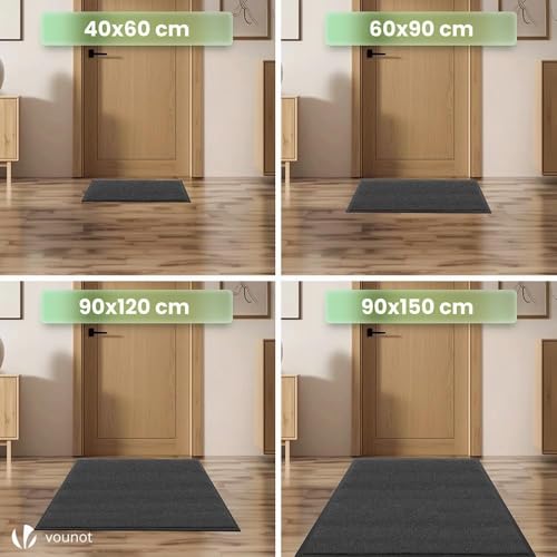 VOUNOT Felpudo de entrada de gran resistencia y durabilidad, alfombra lavable de 90x120cm 6