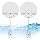 2er Pack Wassermelder: Wasseralarm, Wassersensor Wasserdetektor, 135 dB Wasserwächter Wasser Alarm, Wasseralarm Melder für Keller, Badezimmer, Waschküche, Küchen, Garagen und Pools