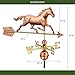 Good Directions Polished Copper Trotting Horse Weathervane – Decorative Rooftop Accent for Barns, Homes, Sheds, and Cupolas – Durable & Handcrafted