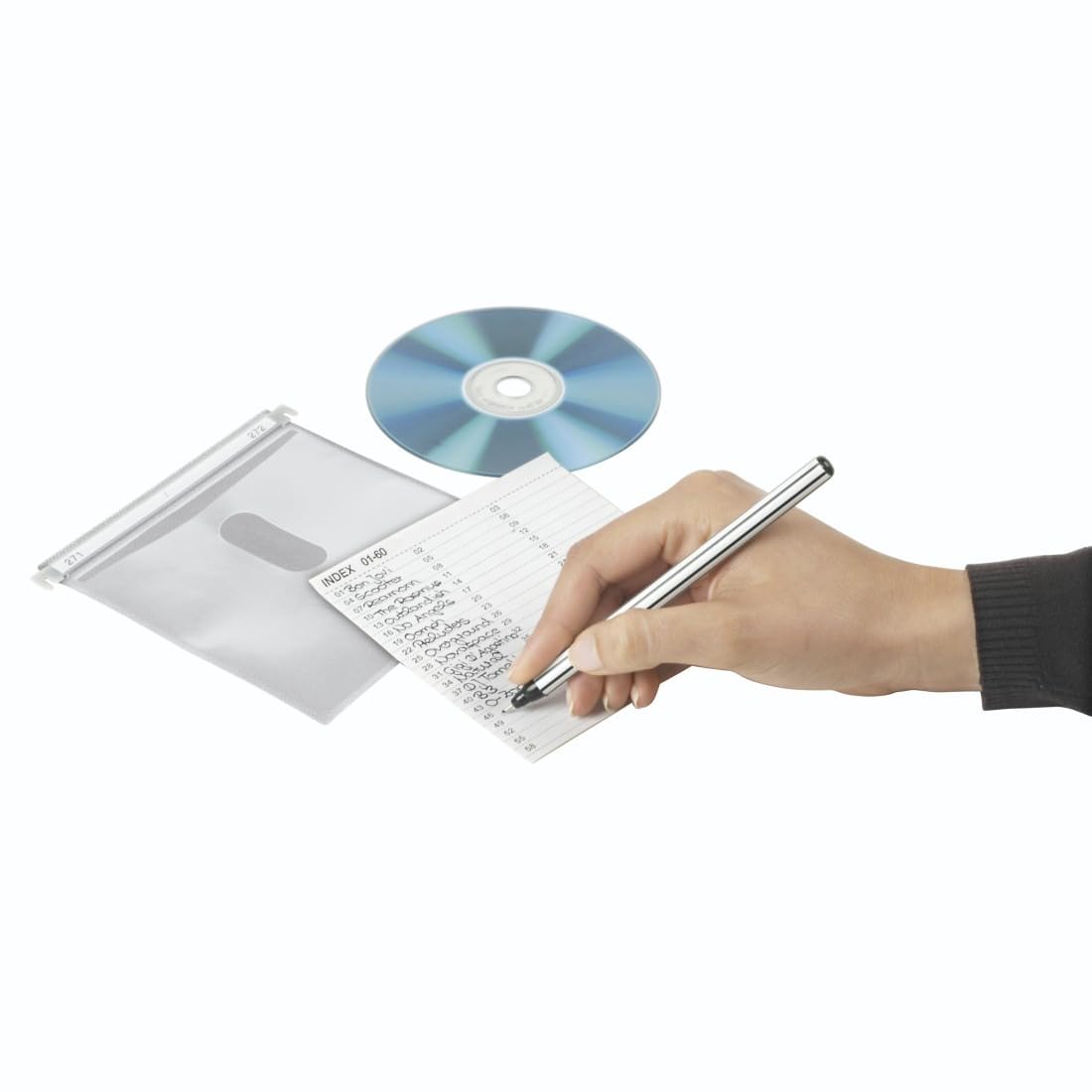 Hama | 50 podwójnych rękawów ochronnych CD i DVD | biały