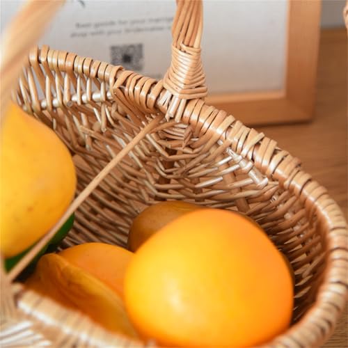 Cesta de mimbre multiusos para días de campo y recolección de huerto orgánico 6