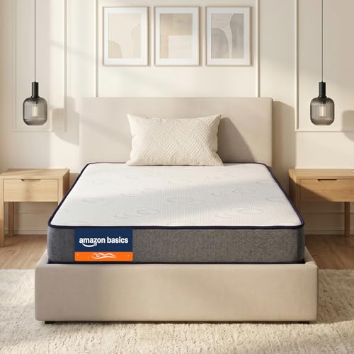 Image of Amazon Basics Dual Comfort Foam 5 Inch Mattress | Single Size Bed Mattress, 5-Inch Thick | Reversible Super Soft & Medium Firm Sides, CNC Foam Support | Bed Mattress (72x36x5 Inches, Polyester Cover)