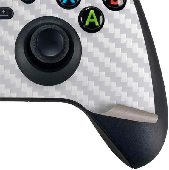 Skinit Decal Gaming Skin Compatible with Xbox Series X Controller - White Carbon Fiber Specialty Texture Material Design