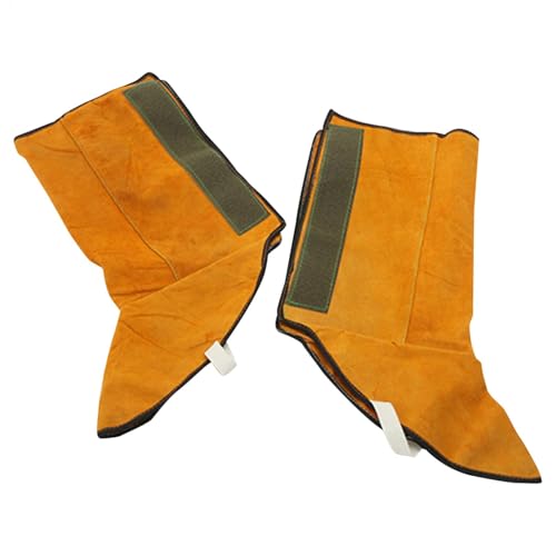 de Cuero para Botas de Soldador, Fundas para pies de Soldador, Fundas de Seguridad ignífugas para Botas de Trabajo, Polainas para Soldadura, construcción