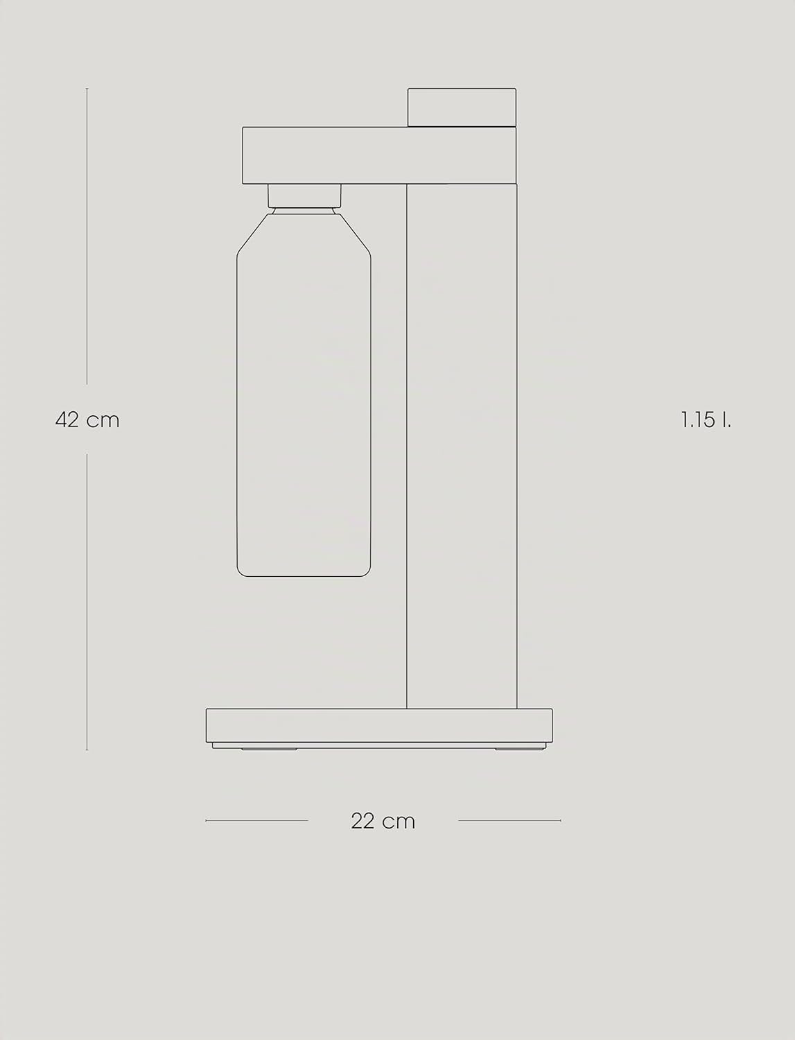 Stelton Brus Wassersprudler mit flasche, Premium Carbonator für Wasser mit CO2 - Einstellbare Sprudelstärke - Skandinavischem Design, Edelstahl