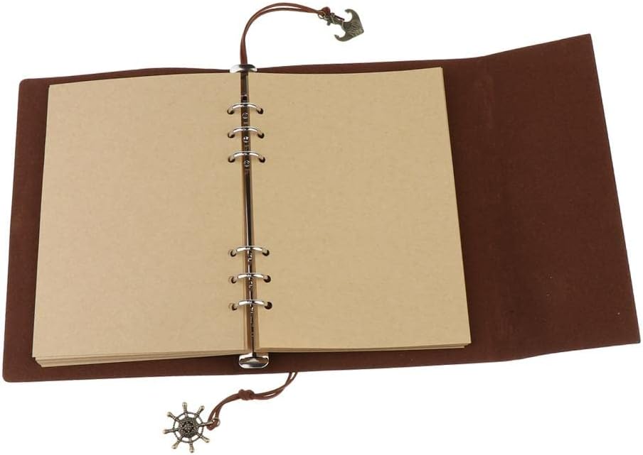 ARTISOUL® Leather Notebook Portable Loose Leaf Blank Notebook for Travel Brown | Kids & Teens at Home | School Supplies | Notebooks & Binders