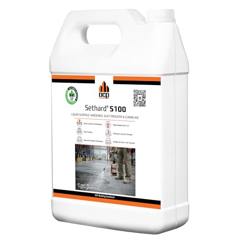 Sethard S100 Concrete Densifier & Hardener Ready-to-Use Water-Based Sodium Silicate Surface Treatment for Dust Proofing and Curing Aid on New and Existing Concrete Floors