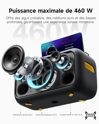 Ikarao Break X1 Machine de Karaoké avec Écran Tactile 13,3", Enceinte Bluetooth 800W, 2 Micros sans Fil et Éclairage LED – Idéal pour Anniversaires, Soirées et Événements Polyvalents – vue 3